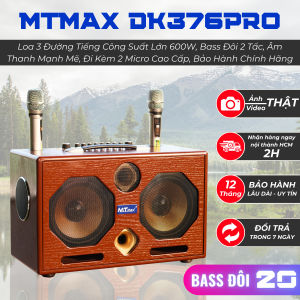 Loa Karaoke Xách Tay - MTMAX DK376 Pro - Loa 3 Đường Tiếng Công Suất Lớn 600W Bass Đôi 2 Tấc Âm Thanh Mạnh Mẽ Đi Kèm 2 Micro Cao Cấp Bảo Hành Chính Hãng 12 Tháng