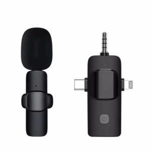 3-in-1 wireless clip microphone for karaoke web video shooting and vlogging Bluetooth microphone