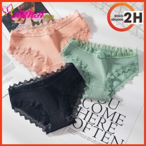 Quần lót nữ cotton thun gân trẻ trung thoải mái thoát mát (MS 03081) Anna Shop