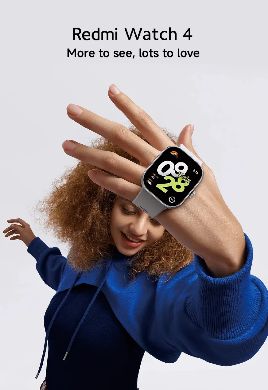 Xiaomi Redmi Watch 4 ตรวจวัดอัตราการเต้นหัวใจทั้งวัน หน้าจอ AMOLED 1.97" การใช้งานได้นาน 20 วัน