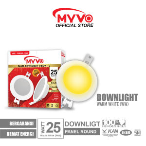 MYVO Lampu LED Downlight 25 Watt Panel Round Inbow Cahaya Kuning
