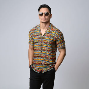 VENGOZ Kemeja Pria Hawai Printing - Arion Casual Shirt