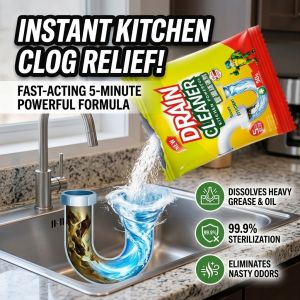 Pful Drain Cleaner Pipe Uner Fast Acting Clog Rem Dissolves Hair Grease Soap Scum Kitchen Sink Bathroom