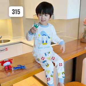 Alohapajamas Baju Tidur Anak Untuk 1-10Tahun Bahan Kaos /Piyama Anak Perempuan/Piyama Anak Laki Laki/Set Anak Perempuan/Setelan Anak Laki Laki / Stelan Anak Perempuan/Baju Tidur Anak Perempuan Motif 315 d0nald