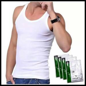 [3 PCS] Singlet Scorpion Pria Dewasa Kaos Dalam Laki-laki Remaja Katun Putih Salur Sguna