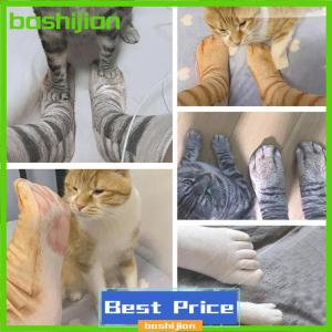 bashijian ถุงเท้าพิมพ์ลายเท้าสัตว์สุดสร้างสรรค์ถุงเท้ารัดกลางรูปการ์ตูนแมวเสือเป็ดกรงเล็บสำหรับผู้หญิงถุงเท้าพิมพ์ลายสัตว์ตลก3D สุดสร้างสรรค์