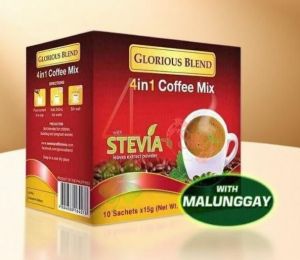 Glorious Blend 4-in-1 Sugar-Free Healthy Coffee Mix – with Malunggay & Stevia | Instant Herbal Energy Drink for Weight Loss & Immunity Boost Weight Loss
