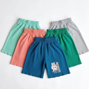 ISI 6 PCS Celana Kulot pendek model curly anak perempuan shortpants bahan knit sablon lucu 3-10th