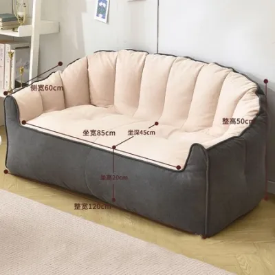 Lazy Sofa Chair Double Seater Sofa Bean Bag Cover with Filling fullset Lazy Chair Kerusi Malas Besar Siap isi 懒人沙发带填充选项