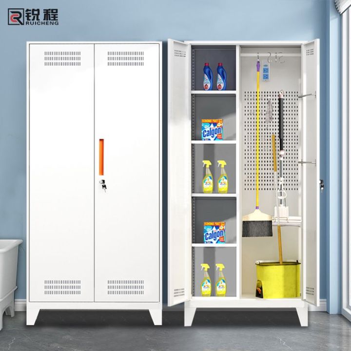 Cleaning tools storage Home balcony mop glove box School broom