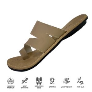 ANGELA CMT Sandal Wanita Jepit Jempol Tali Empuk Kulit Sintetis Anti Licin Sandal Teplek Kekinian
