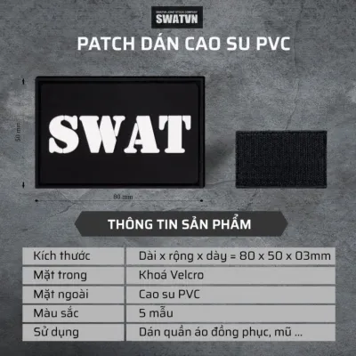 PATCH CAO SU PVC VELCRO COMBO 2 CÁI | PATCH CỜ CÁC NƯỚC 3D 80X50MM DÁN BALO MŨ ÁO TACTICAL MOLLE