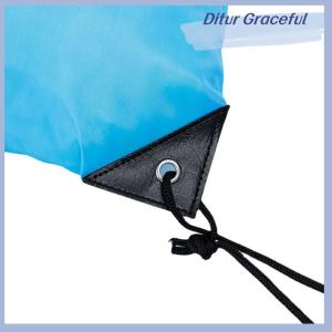 Ditur กระเป๋ากีฬาแบบพกพา กระเป๋าเป้สะพายหลังสำหรับขี่ม้ามีเชือกผูกเข็มขัดกระเป๋าใส่รองเท้าไปยิม