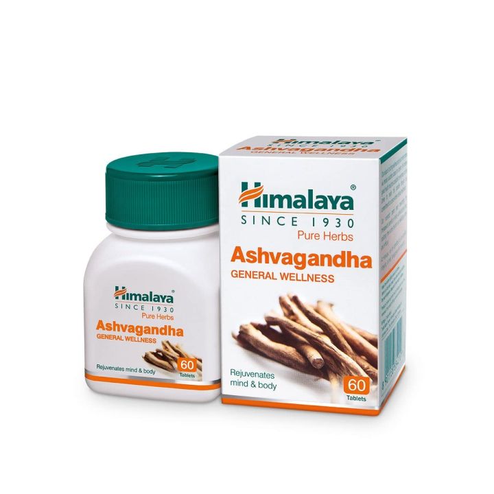 HIMALAYA Ashvagandha General Wellness 60 Tablets (Rejuvenates mind and body)