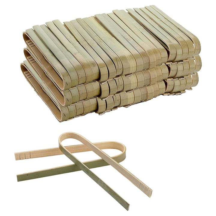 120 Pack Mini Bamboo Tongs, 4 Inch Disposable Tongs, Eco-Friendly Mini ...