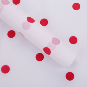 Kertas Buket Polkadot Doorslag Cellophane kertas buket bunga polkadot KB6043