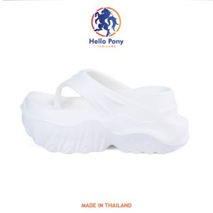 Hello รองเท้าส้นตึก รองเท้าแตะหูหนีบ เสริมส้น 7 CM. ยาง EVA นุ่มใส่สบาย สินค้าผลิตในไทย รุ่น MHM4002