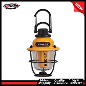 【HOSPORT】 Vintage LED Tent Lamp with Stepless Dimming for Camping and Outdoor Activities in Bright or Soft Light