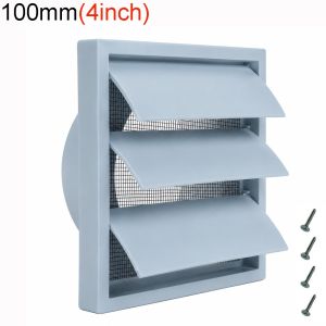 K10SEQ PVC Nắp thông gió gắn tường 4" 5" 6" Trắng Lưới thông gió Cài đặt dễ dàng Bộ giảm chấn hồi lưu