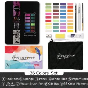 【Malaysia Ready Stock】GIORGIONE 36/48 Solid Watercolor Paint Set
