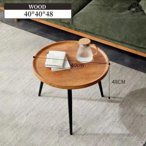 [SG Seller]Coffee table simple modern Nordic simple home living room small apartment sofa side table small table wooden legs round tea table