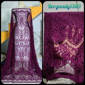 Kain Brokat Semi Francis Katun Halus Bahan Brukat Isi Panjang 25m x Lebar 15m untuk Gaun Pengantin dan Kebaya