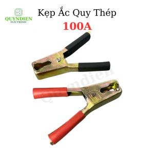 Kẹp ắc quy Acquy 100A Thép Không rỉ (Đỏ + Đen) 93mm Lò Xo Cực Kì Khỏe. - LinhKien HD