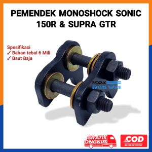 Penurun Shock Belakang Sonic Dan Gtr Tebal 6 mm Pemendek Monoshock Honda Sonic 150R Supra Gtr 150