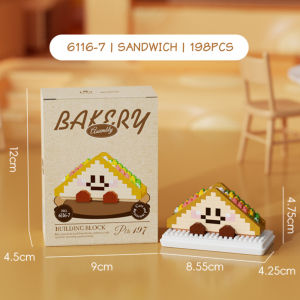 Mard Bakery Building Blocks Cute Bread Mini Bricks Creative Assemble Toys Sandwich Toast Kid Gift