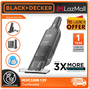 BLACK + Decker HLVC320B 12v Handheld Dustbuster® AdvancedClean™ Slim Cordless Handheld Vacuum (HLVC320)