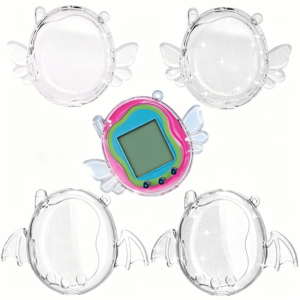 JURHOMIE Clear Design Protective Case Anti Scratch Smooth Edges Protective Cover  Full Body Protection Transparent Cover for Tamagotchi Uni For Tamagotchi Uni