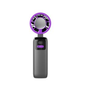Handheld Fan with 100-Level Wind Speed Regulation & Intelligent Digital Display Screen Built-in Semiconductor Cooling Chip for Ultra-Low Power Consumption