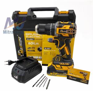 Maxsupe Mesin Bor Baterai Brushless 13mm 21V Bor Cas Murah Dengan Variable Speed Untuk Memasang Baut dan Bor Dinding