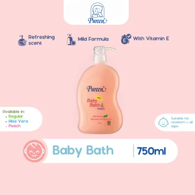 PUREEN BABY BATH MILD & GENTLE PEACH 750ML