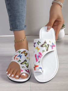 [Free Shipping] 2025 Summer Beach Wear New Style Casual Flat-Heeled Floral Sandals Beach Vacation Roman Sandals For Women