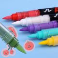 🔥12/24Pcs Acrylic Paint Pens Markers Brush Tip Paint Markers for Rock Painting Wood Canvas Stone DIY Crafts. 