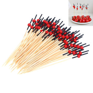 [Eqrbtl] 100x 12cm Heart Bamboo Pick Buffet cake Fruit Fork Party Dessert Salad Stick