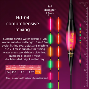 SPDD Indicator Electronic Fishing Float 2 Light Slip Drift Tube Rock Fishing Floats  Buoy Strike Fishing Bobbers Night Fishing