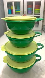 Tupperware Thats A Bowl Medium Set 4.5L/3.0L/1.4L/Biru/Hijau