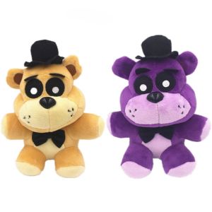 2pcs/lot 18CM Freddy Fazbear Bear Plush Toys Five Nights At Freddys FNAF Plush Toys Doll Soft Stuffed Animals Toys Kids Gifts