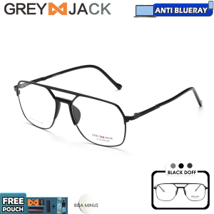 Grey Jack Kacamata Antiradiasi Blueray Model Aviator Elegant Bahan Tr+Metal Bisa Minus Antiradiasi Blueray Photocromic Fashion Terkini 90040