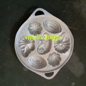 cetakan kue cubit seafood motif ikan bholu bolu kering kukus jadul klembem