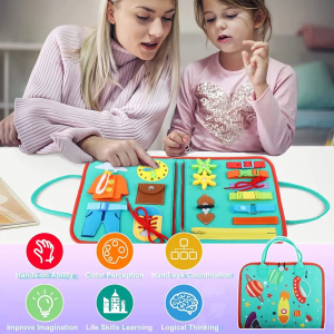 Toddler Busy Board Sensory Toys Learning Skills Autism Educational Felt Toys For Kids Baby Busy Book