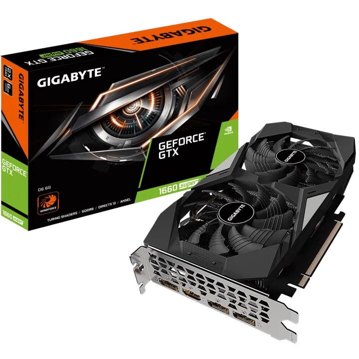 Gigabyte GeForce GTX1660 SUPER D6 6GB GDDR6 Gaming Graphic Card (GV-N166SD6-6GD)-NEW