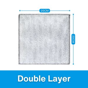 1PCS Stainless Steel Wire Mesh Cleaning Cloth Wire Rag Washable Grease Remover Wipes Kitchen Towel Kain Dawai Besi Dapur