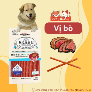 Snack cho Chó dạng que gặm Doggy Man 120g hương sữa phô mai bò