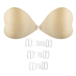Women Silicone Heart Shape Nipple Covers Breast Lifting Push Up Bra Adhesive Breast Pads Reusable Strapless Sticky Bra