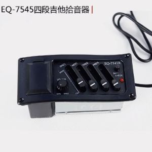 Guitar Pickup Equalizer 4 Band Acoustic Guitar Preamp Amplifier EQ 7545R Pickup 6.5MM Output