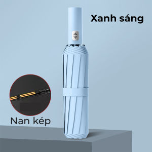 Ô Dù Che Mưa Đi Nắng 12 Nan Tự Động Xếp Gấp Gọn Chống Uv Cao Cấp