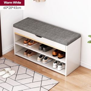 【COD&In Stock】Wood Shoe Cabinet With Cushion 30 Inch Multicolor Shoe Stool Benchs